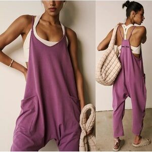 Free People NWOT Lavender Jumpsuit with Pockets